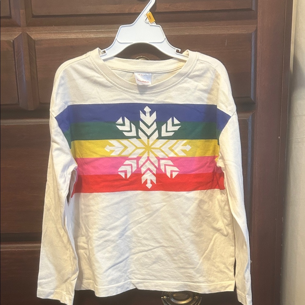 Hanna Andersson Multicolor Snowflake Long Sleeve Tee